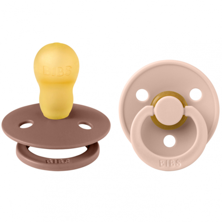 BIBS Napp Colour Latex 2-pack 18+ mån Woodchuck/Blush i gruppen Babytillbehör / Nappar och tillbehör / Nappar 6 månader + hos Bonti (BIBS130215)
