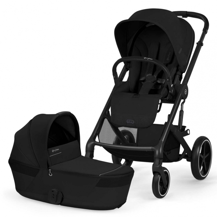 Cybex Balios S Lux 2026 Duo med Fold-Cot Moon Black i gruppen Barnvagnar / Varumärken / Cybex / Cybex Balios S hos Bonti (CYBE526001677)