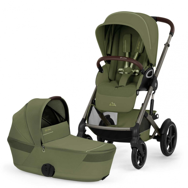 Cybex Talos S Lux Duo med Fold-Cot Moss Green i gruppen Barnvagnar / Varumärken / Cybex / Cybex Talos S hos Bonti (CYBE526001739)