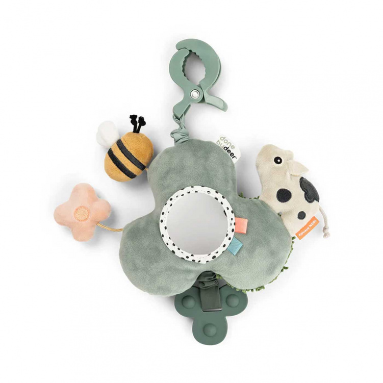 Done By Deer Aktivitetsspegel Tiny Farm Green i gruppen Leksaker / Babyleksaker / Aktivitetsleksaker hos Bonti (DOBD4263113)