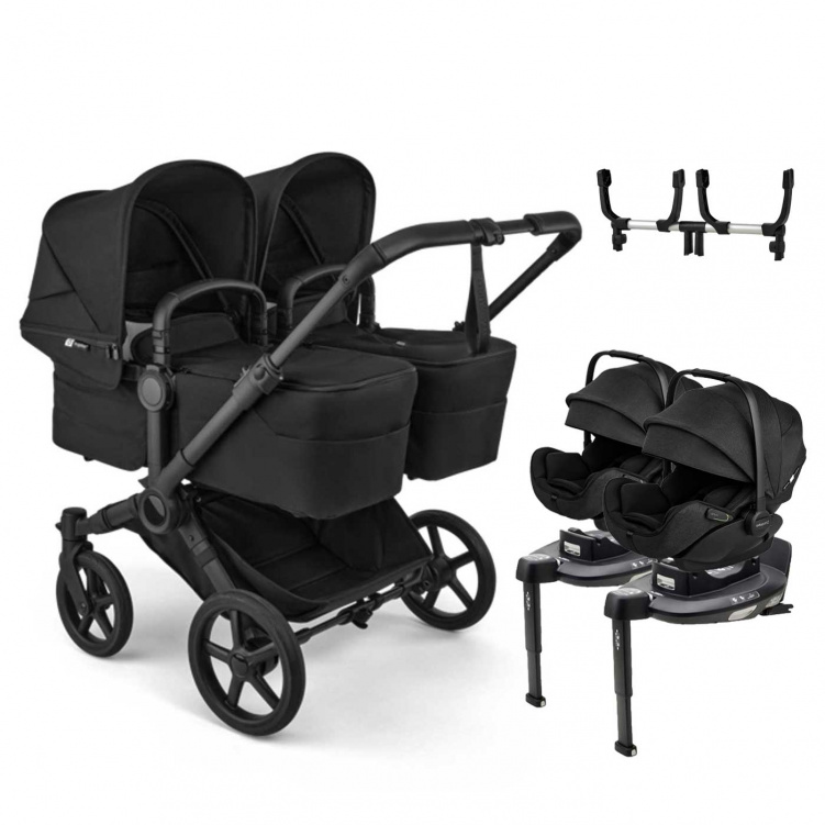 Bugaboo Donkey 6 Tvillingvagn + Otter Babyskydd + Bas i gruppen Barnvagnar / Varumärken / Bugaboo / Bugaboo Donkey 6 hos Bonti (SET-BGBD6TWNOTRBS)